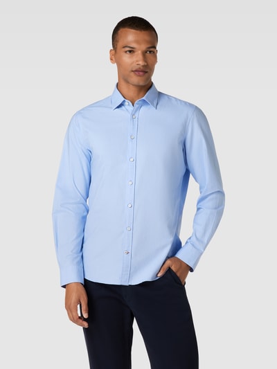 Jake*s Slim Fit Casual Fit Business-Hemd mit Kentkragen Bleu 4