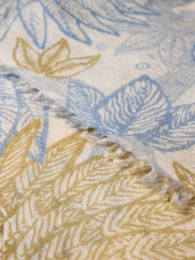 Hemisphere Sjaal in all-over look met franjes Lichtblauw - 2