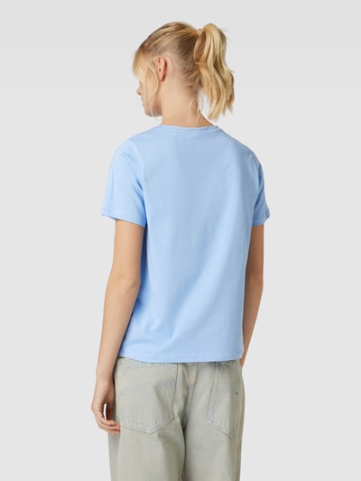 Marc O'Polo Denim T-Shirt in unifarbenem Design Hellblau 5