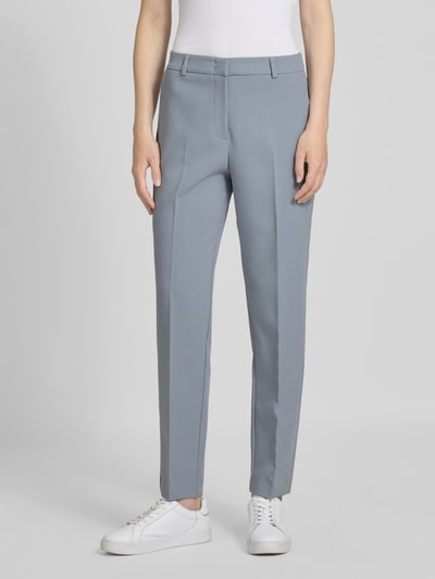 comma Spodnie do garnituru o kroju slim fit w kant Szaroniebieski 4