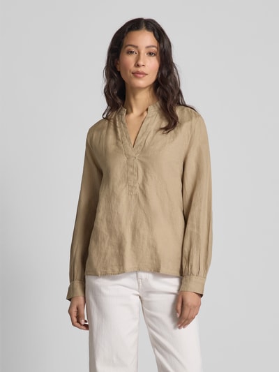 Marc O'Polo Comfort Fit Langarmblusen aus reinem Leinen Beige 4