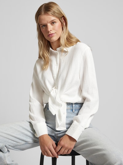 Gina Tricot Blouse met platte kraag, model 'Gauze' Wit - 3