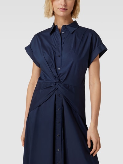 Lauren Ralph Lauren Hemdblusenkleid mit Drapierung Modell 'CIAN' Marine 3