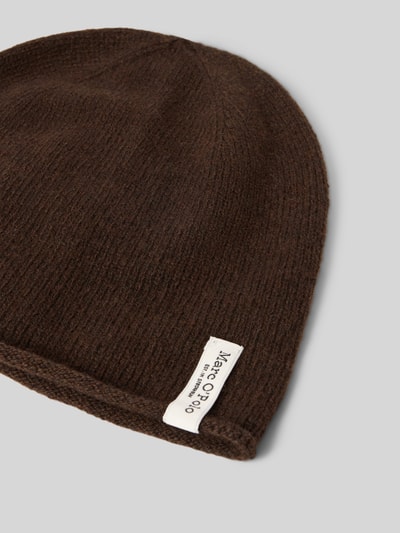 Marc O'Polo Beanie aus Woll-Mix Dunkelbraun 2