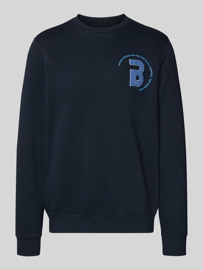 Blend Sweatshirt met labeldetail, model 'FLORIAN' Donkerblauw - 2