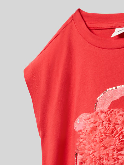s.Oliver RED LABEL V-Shape T-Shirt aus reiner Baumwolle Koralle 2