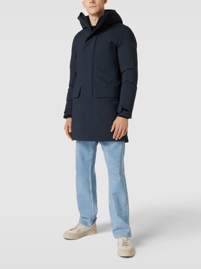 SAVE THE DUCK Parka met labelapplicatie, model 'PHOENIX' Marineblauw - 1