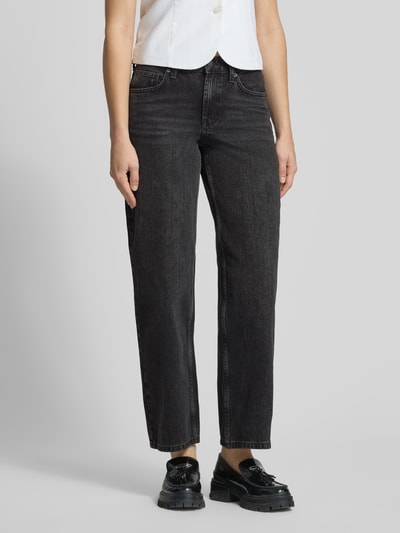 Topshop Jeansy z szerokimi nogawkami w 5 kieszeni model 'INCH' Czarny 4