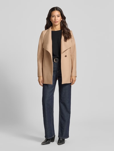 Ted Baker Lange jas met kasjmier, model 'ROSESS' Zand - 1