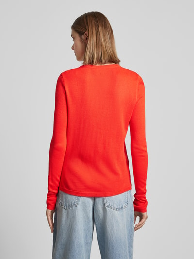 Only Gebreide pullover met ronde hals, model 'XMAS COOKIES' Rood - 5