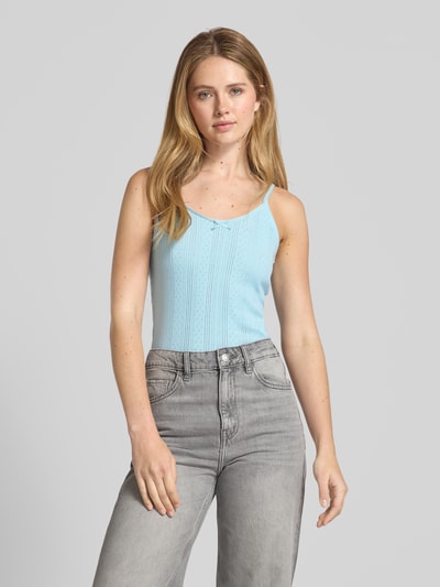 Vero Moda Regular Fit Top aus reiner Baumwolle Modell 'LISA' Hellblau 4
