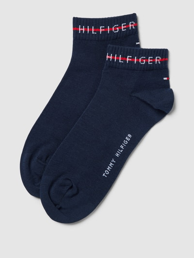 Tommy Hilfiger Socken mit Label-Detail im 2er-Pack Modell 'MEN QUARTER 2P' Dunkelblau 1