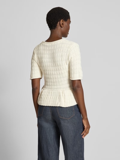 Mango Strickpullover mit 1/2-Arm Modell 'DOLL' Offwhite 5