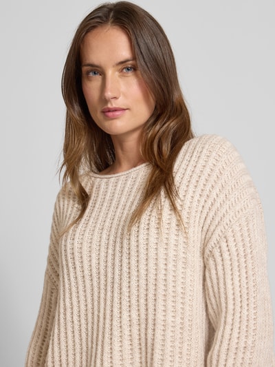 Drykorn Gebreide pullover met ronde hals, model 'IMENY' Zand gemêleerd - 3