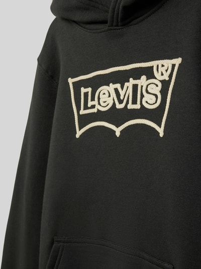 Levi’s® Kids Hoodie mit Label-Print Modell 'ROPE BATWING' Graphit 2