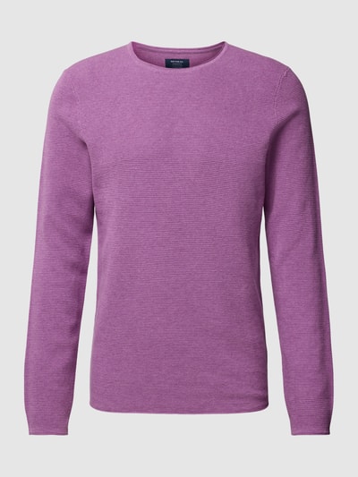 MCNEAL Gebreide pullover met ronde hals Fuchsia gemêleerd - 2