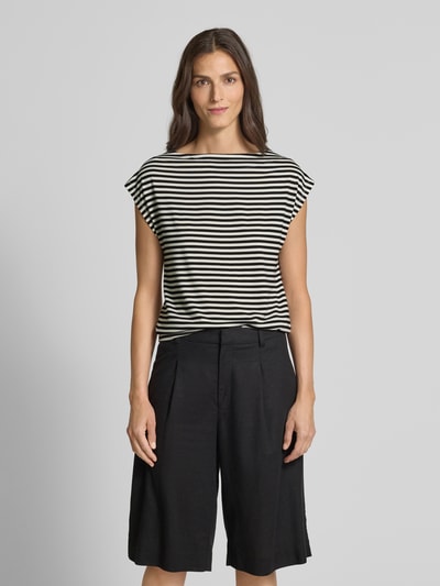 Soyaconcept T-Shirt mit U-Boot-Ausschnitt Modell 'RICCI' Black 4