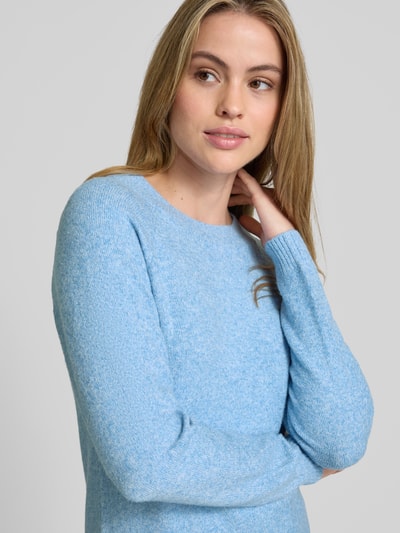 Vero Moda Regular fit gebreide pullover met raglanmouwen, model 'DOFFY' Blauw - 3