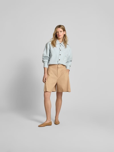 Victoria Beckham Knielanger Rock mit Eingrifftaschen Beige 1