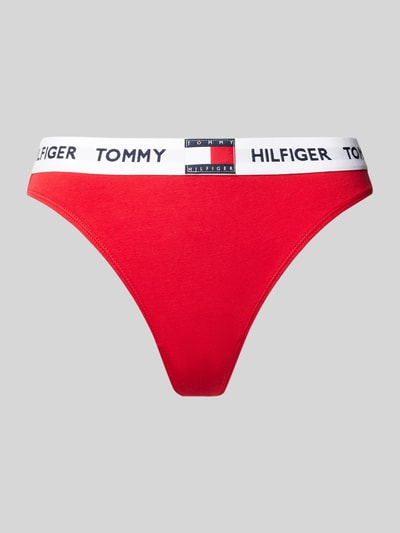 TOMMY HILFIGER String mit elastischem Logo-Bund Rot 1