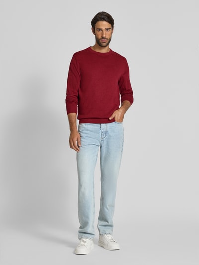 Tom Tailor Regular fit gebreide pullover van zuiver katoen Rood - 1