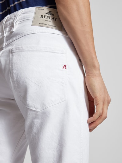 Replay Slim Fit Jeans im 5-Pocket-Design Weiss 3