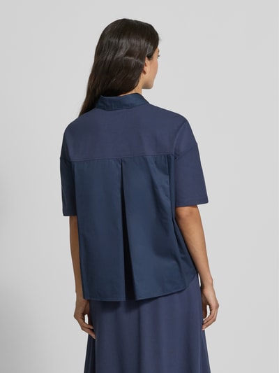 MM Regular fit blouseshirt van katoenmix, model 'NAVE' Marineblauw - 5