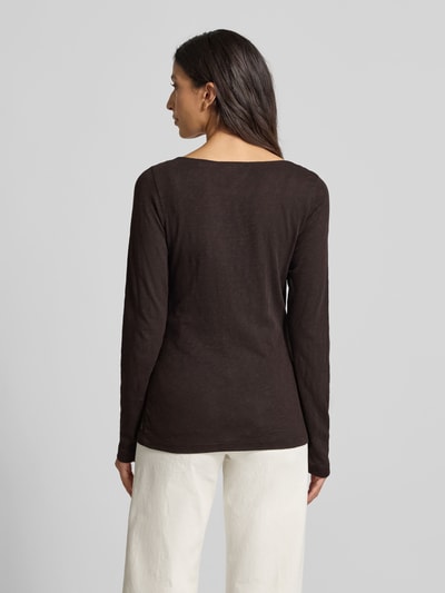 Marc O'Polo Regular fit shirt met lange mouwen van puur katoen Donkerbruin - 5
