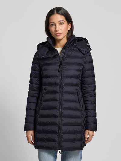 Fuchs Schmitt Płaszcz pikowany o kroju regular fit z kapturem Granatowy 4