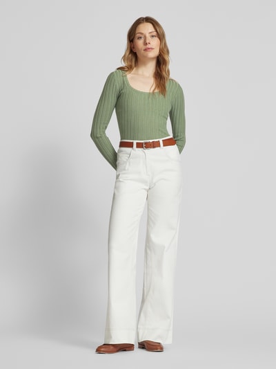 Vero Moda Slim Fit Strickpullover mit Viskose-Anteil Modell 'CECILIE' Schilf 1