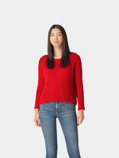 Isabel Marant Étoile Lochstrick-Pullover Rot 4