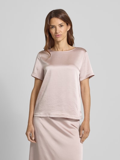 Weekend Max Mara Regular fit T-shirt van satijn en jersey, model 'GILBERT' Lichtroze - 4