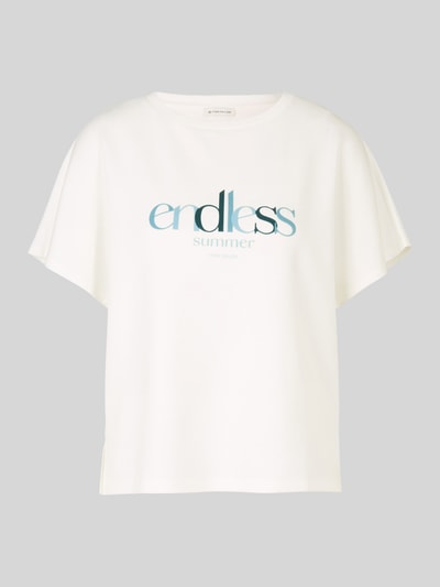 Tom Tailor comfort fit T-shirt Offwhite - 2