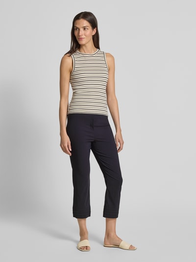 STEHMANN Slim fit broek met verkort model, model 'Ina' Marineblauw - 1