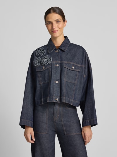 DRYKORN Cropped Jeansjacke aus reiner Baumwolle Dunkelblau 4