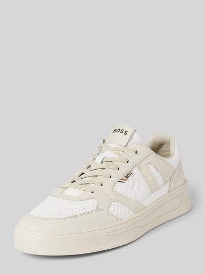 BOSS Sneaker aus echtem Leder Modell 'Baltimore' Beige 1