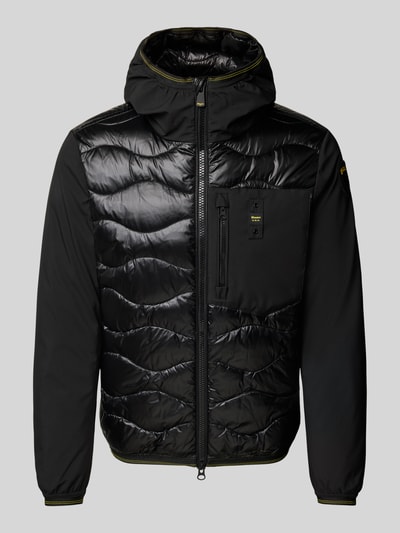 Blauer USA Daunenjacke mit Label-Patch Modell 'ALBERT' Black 2