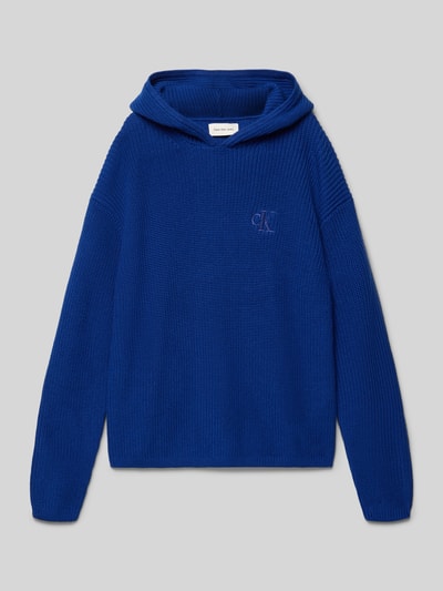 Calvin Klein Jeans Bluza z kapturem z imitacji dzianiny Królewski niebieski 1