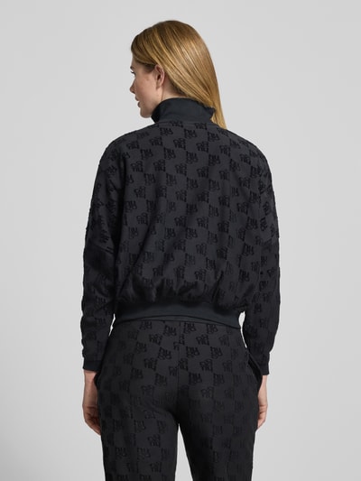 HUGO Oversized sweatjack van katoenmix, model 'TERRYMONOGRAM_JACKET' Zwart - 5