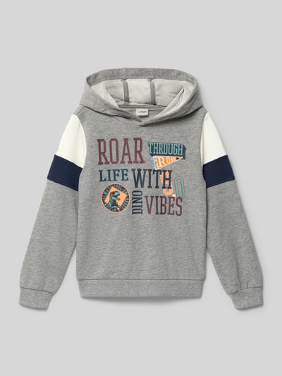 s.Oliver RED LABEL Regular fit sweatshirt van katoenmix Middengrijs gemêleerd - 1