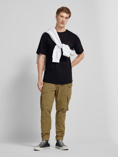 Jack & Jones T-shirt z okrągłym dekoltem model ‘BASHER’ Czarny 1