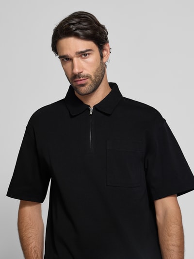 SELECTED HOMME Relaxed Fit Poloshirt aus reiner Baumwolle Modell 'RELAXEJEORGE' Black 3