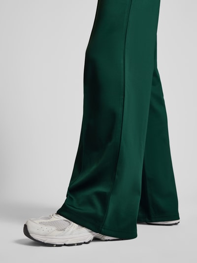 Noisy May Wide leg sweatpants met vaste persplooien, model 'JENNA' Donkergroen - 3