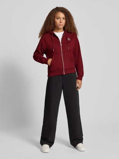 Calvin Klein Jeans Sweatjack met labelprint Bordeaux - 1