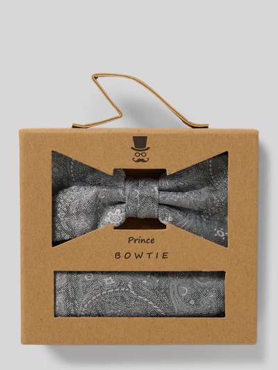 Prince Bowtie Strik en pochet in een set van pure zijde Groen - 1