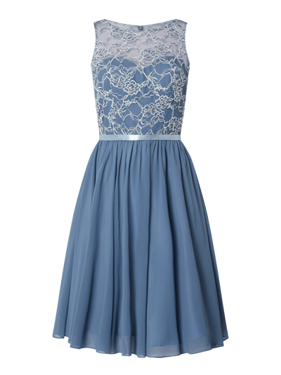 Luxuar Cocktailkleid aus floraler Spitze  Bleu 2