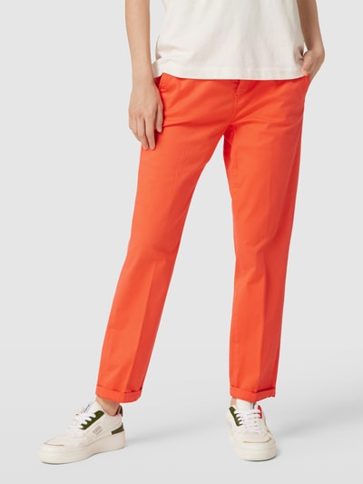 MAC Regular fit broek met knoop- en ritssluiting, model 'TURN UP' Oranje - 4