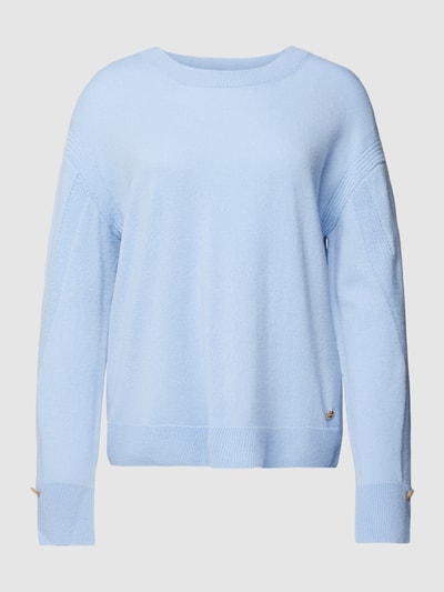Marc Cain Gebreide pullover met labeldetail Bleu - 2