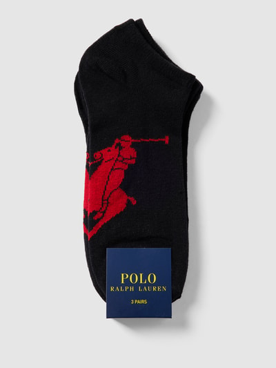 Polo Ralph Lauren Underwear Sneakersocken mit Logo-Print im 3er-Pack Black 3