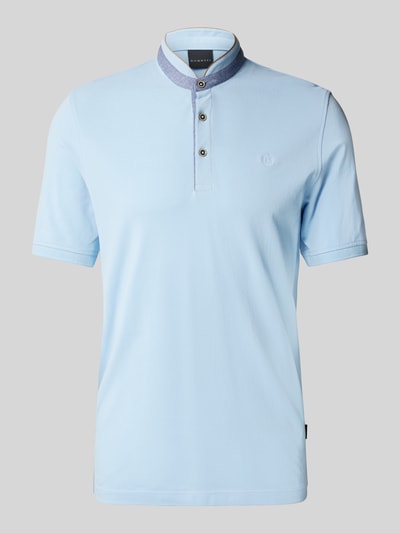 bugatti Regular Fit Poloshirt mit Stehkragen Bleu 1